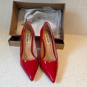 Steve Madden Glossy Red Heels